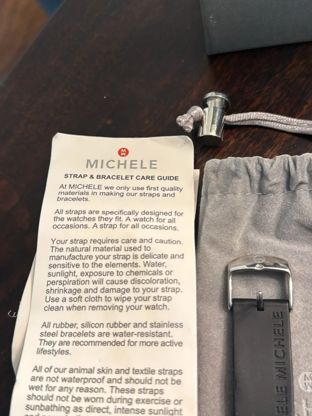 Michele women’s diamond chrono watch with bonus sports strap